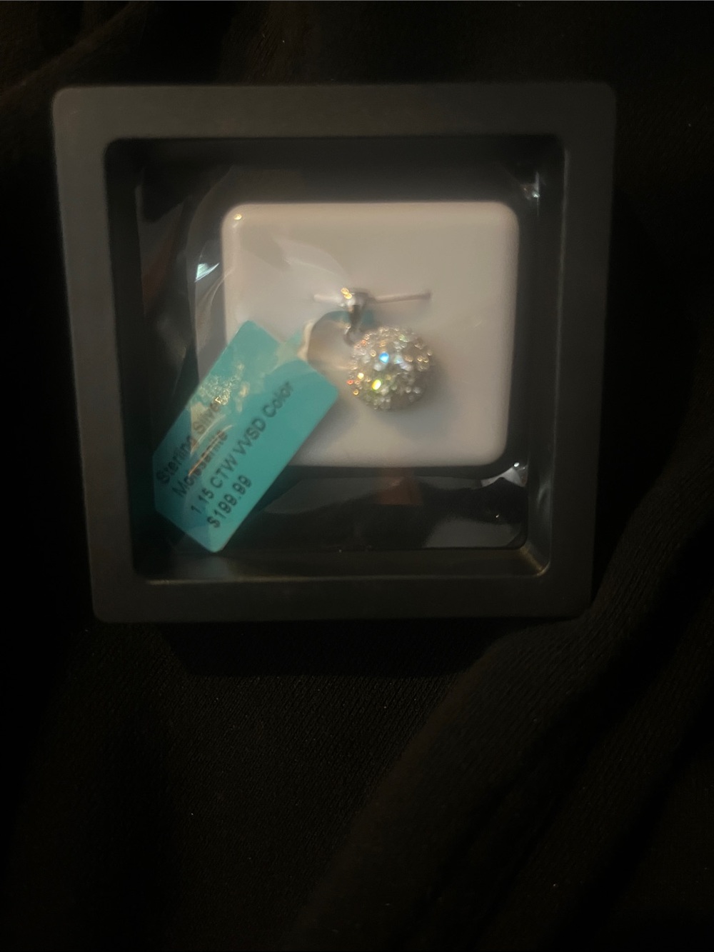 Sterling Silver and Moissanite Pendant